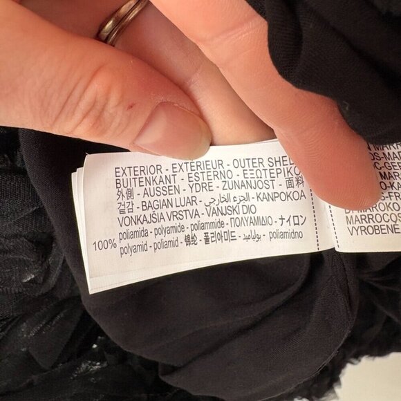 Zara Structured Floral Mini Dress NWT Black Size XL Blogger Fav - Picture 12 of 12